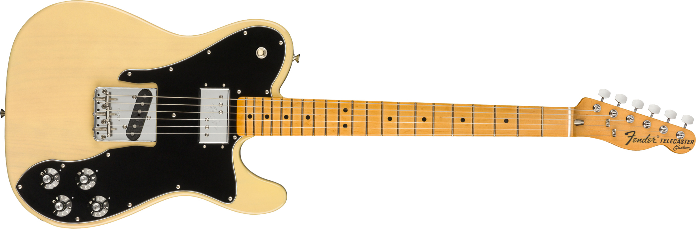 Fender Tele 70s Custom American Original Usa Sh Mn - Vintage Blonde - Guitarra eléctrica con forma de tel - Main picture