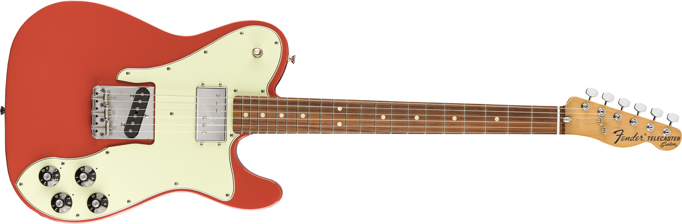 Fender Tele 70s Custom Vintera Vintage Mex Hh Pf - Fiesta Red - Guitarra eléctrica con forma de tel - Main picture