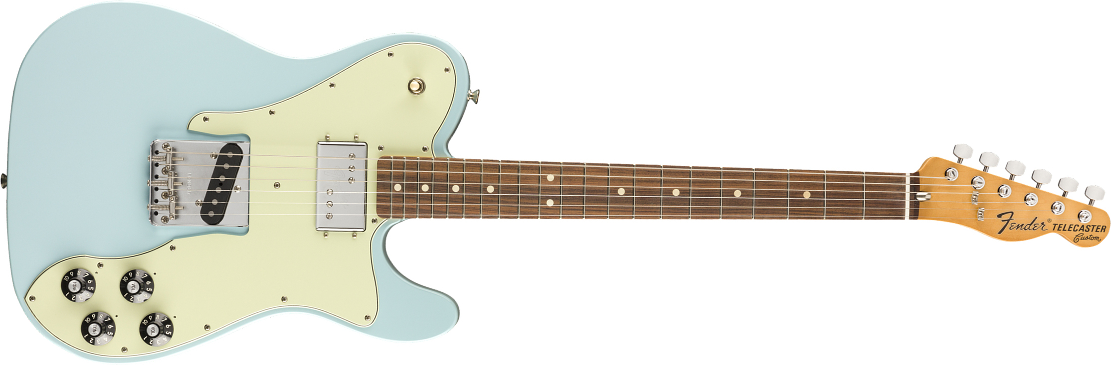 Fender Tele 70s Custom Vintera Vintage Mex Pf - Sonic Blue - Guitarra eléctrica con forma de tel - Main picture