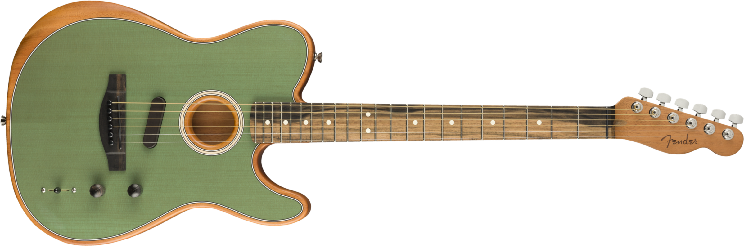 Fender Tele American Acoustasonic Usa Eb - Surf Green - Guitarra acústica & electro - Main picture