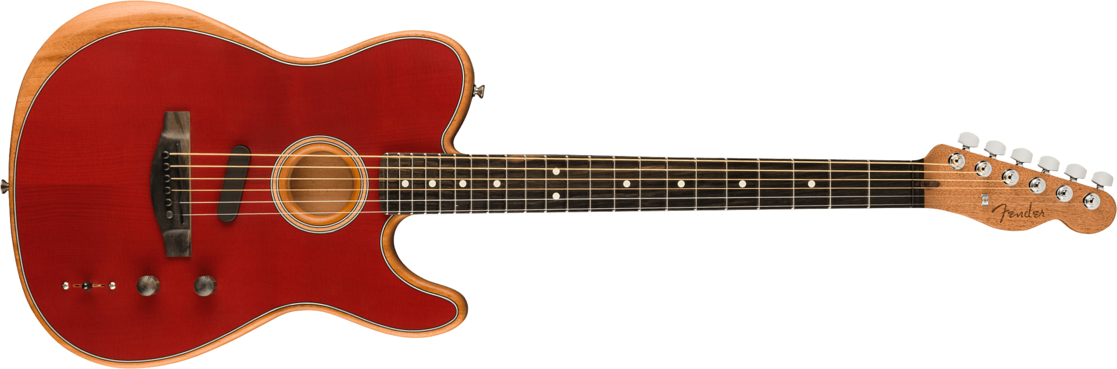 Fender Tele American Acoustasonic Usa Eb - Crimson Red - Guitarra electro acustica - Main picture