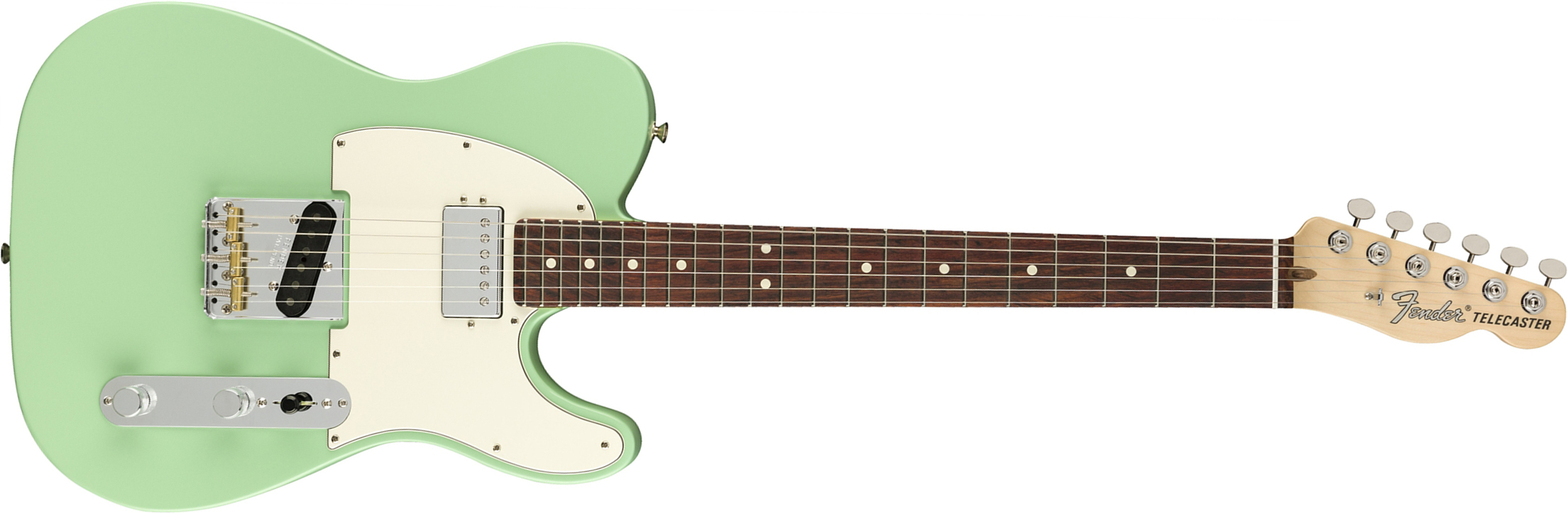 Fender Tele American Performer Hum Usa Sh Rw - Satin Surf Green - Guitarra eléctrica con forma de tel - Main picture