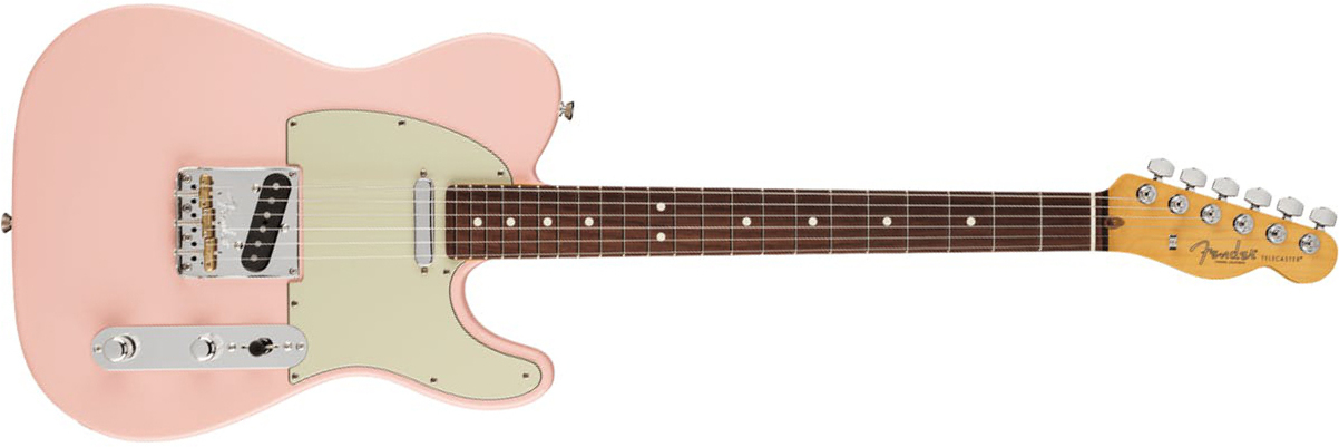 Fender Tele American Professional Ii Ltd Usa Rw - Shell Pink - Guitarra eléctrica con forma de tel - Main picture