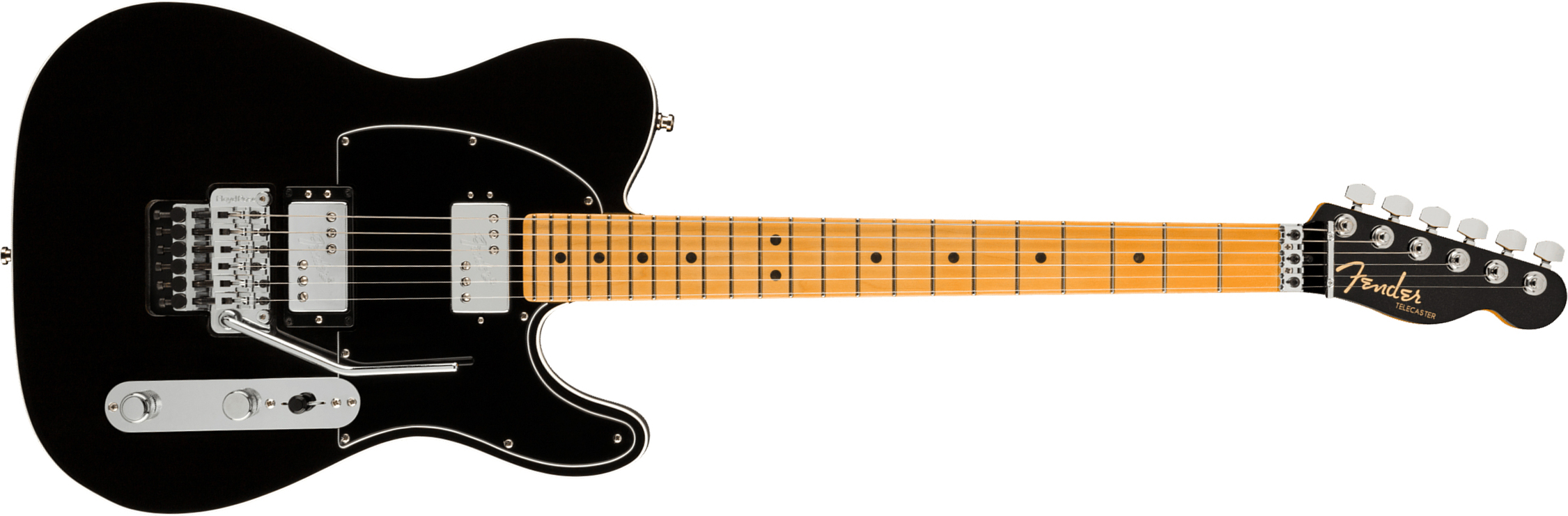 Fender Tele American Ultra Luxe Hh Floyd Rose Usa Fr Mn +etui - Mystic Black - Guitarra eléctrica con forma de tel - Main picture