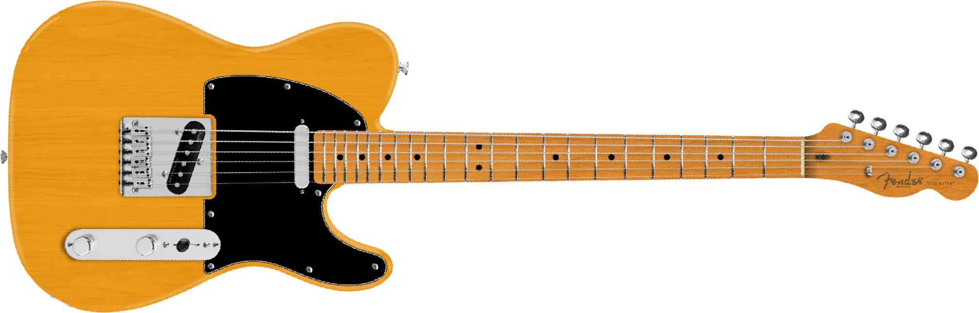 Fender Tele Baritone Player Ii 75th Ann. Mex 2s Ht Mn - Butterscotch Blonde - Guitarra eléctrica con forma de tel - Main picture