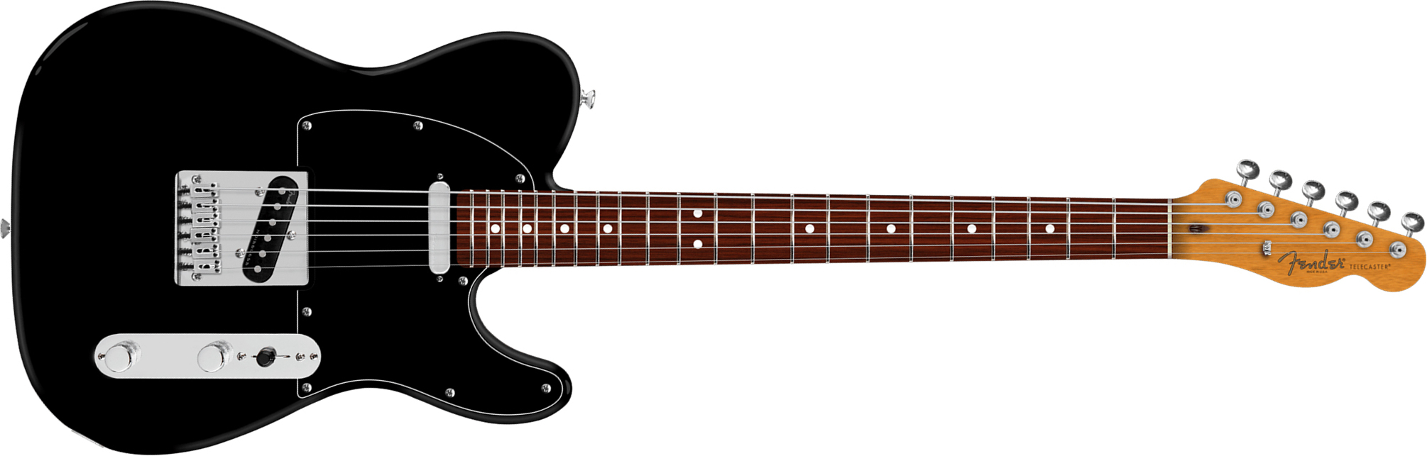Fender Tele Baritone Player Ii 75th Ann. Mex Ht 2s Rw - Black - Guitarra eléctrica barítono - Main picture