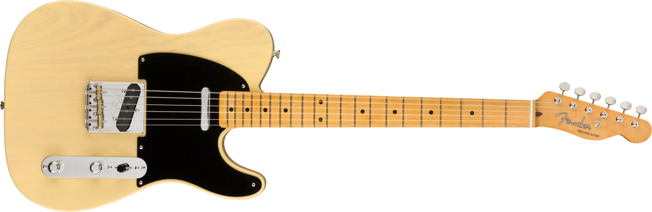 Fender Tele Broadcaster 70th Anniversary Usa Mn - Blackguard Blonde - Guitarra eléctrica con forma de tel - Main picture