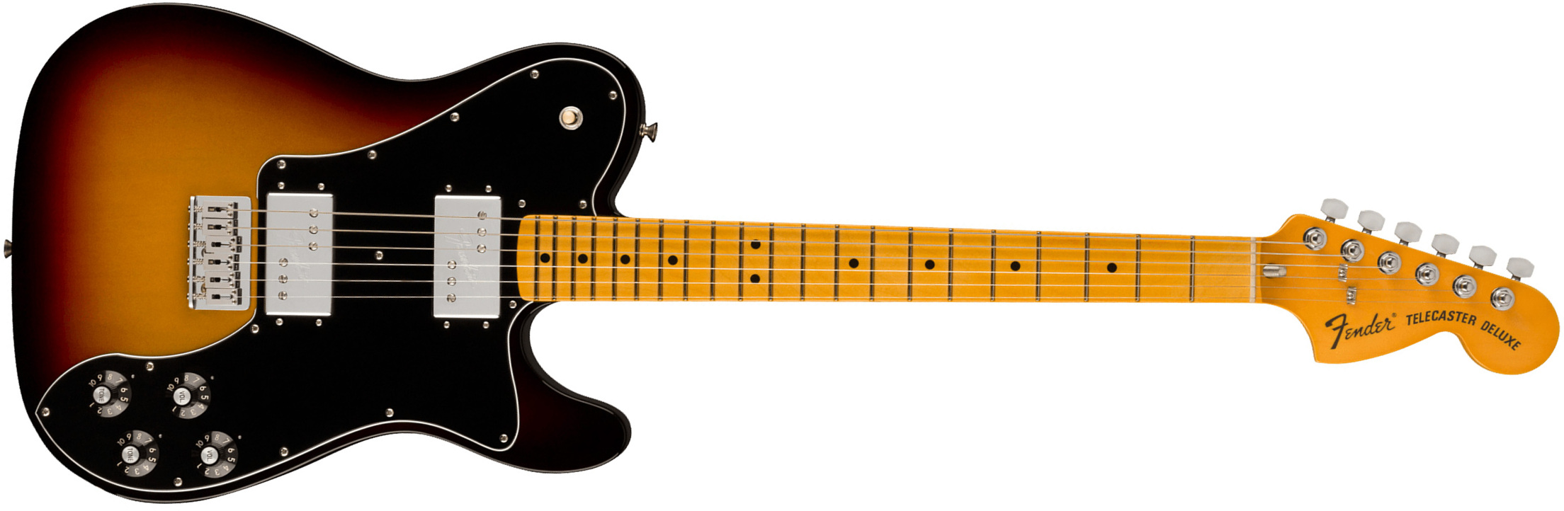 Fender Tele Deluxe 1975 American Vintage Ii Usa 2h Ht Mn - 3-color Sunburst - Guitarra eléctrica con forma de tel - Main picture