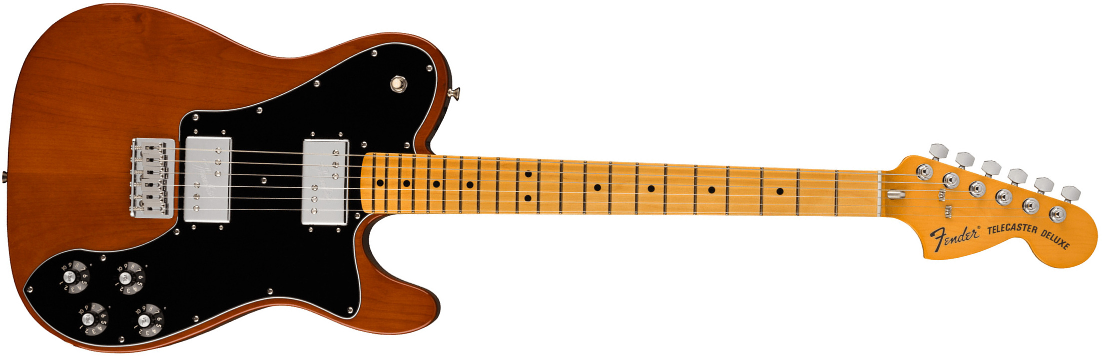 Fender Tele Deluxe 1975 American Vintage Ii Usa 2h Ht Mn - Mocha - Guitarra eléctrica con forma de tel - Main picture