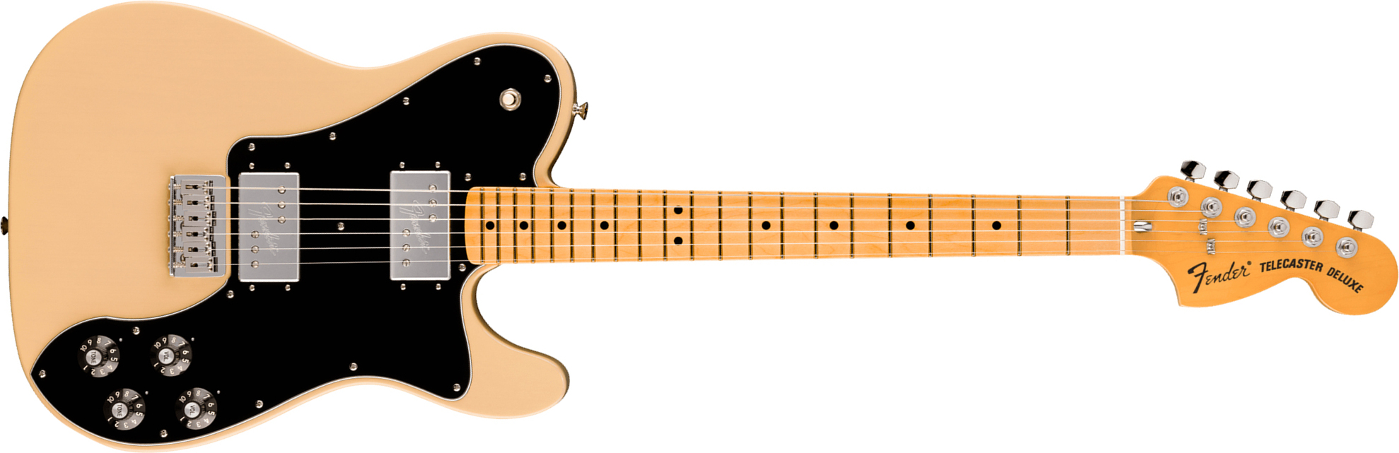 Fender Tele Deluxe 1975 American Vintage Ii Usa 2h Ht Mn - Vintage Blonde - Guitarra eléctrica con forma de tel - Main picture