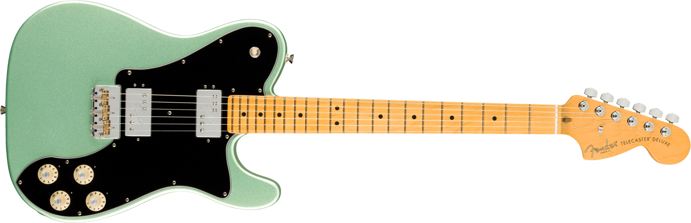 Fender Tele Deluxe American Professional Ii Usa Mn - Mystic Surf Green - Guitarra eléctrica con forma de tel - Main picture