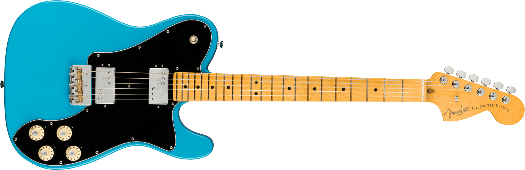 Fender Tele Deluxe American Professional Ii Usa Mn - Miami Blue - Guitarra eléctrica con forma de tel - Main picture