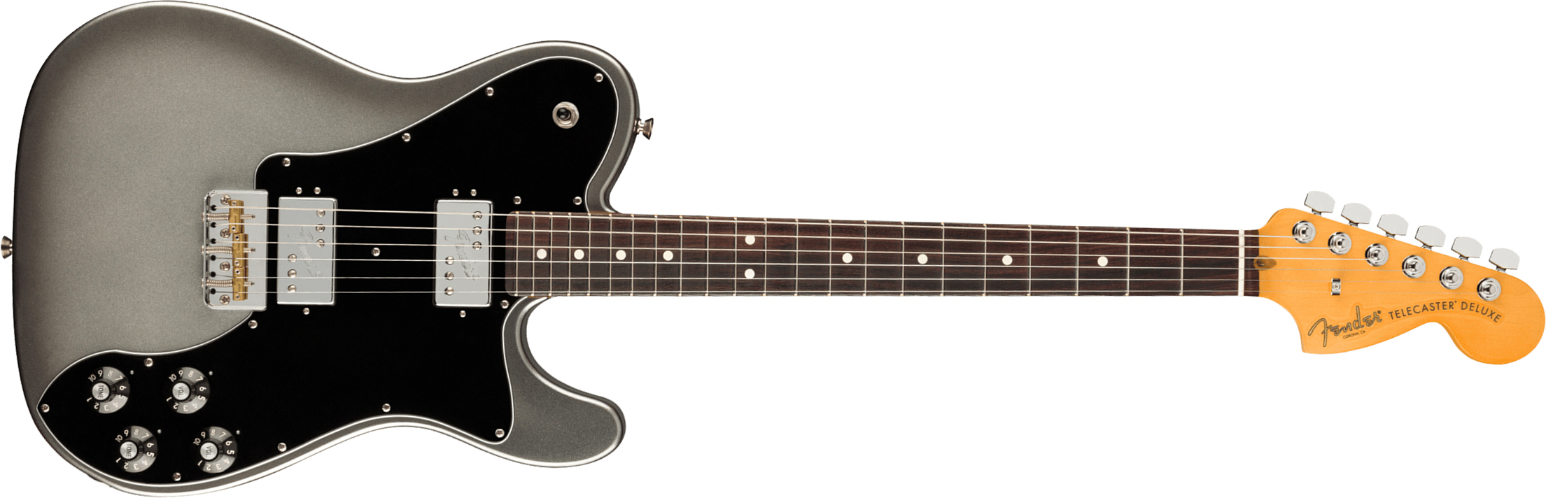 Fender Tele Deluxe American Professional Ii Usa Rw - Mercury - Guitarra eléctrica con forma de tel - Main picture