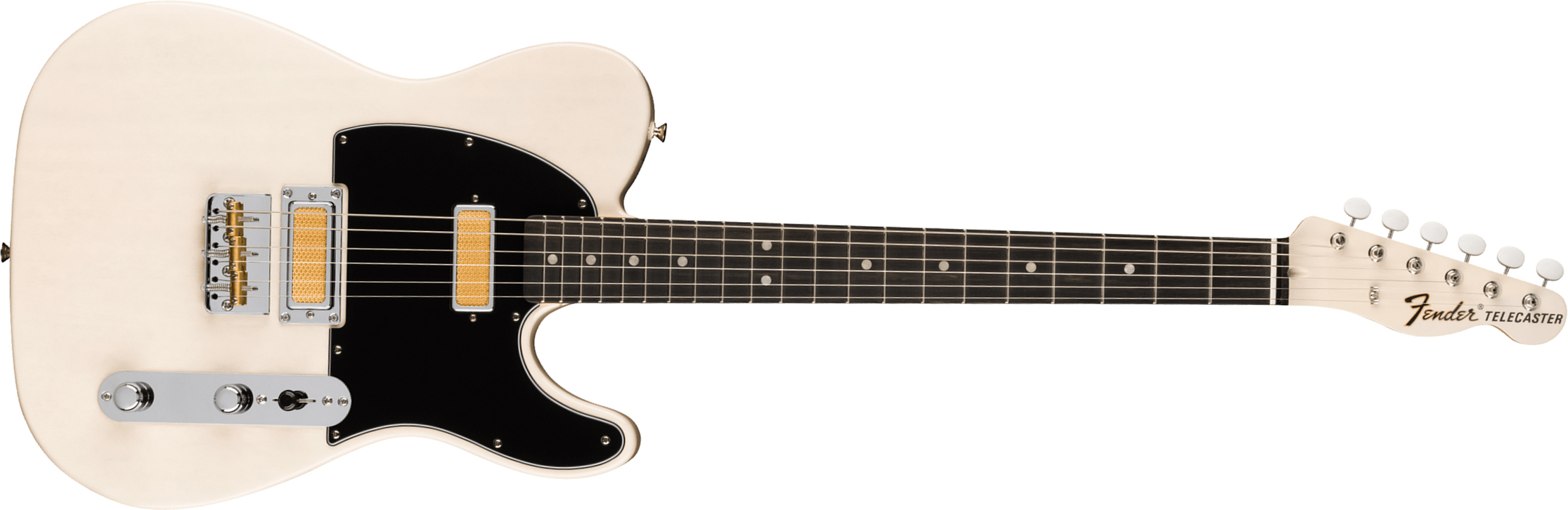 Fender Tele Gold Foil Ltd Mex 2mh Ht Eb - White Blonde - Guitarra eléctrica con forma de tel - Main picture