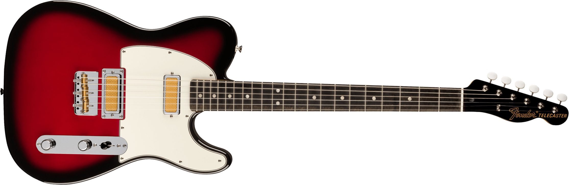 Fender Tele Gold Foil Ltd Mex 2mh Ht Eb - Candy Apple Burst - Guitarra eléctrica con forma de tel - Main picture