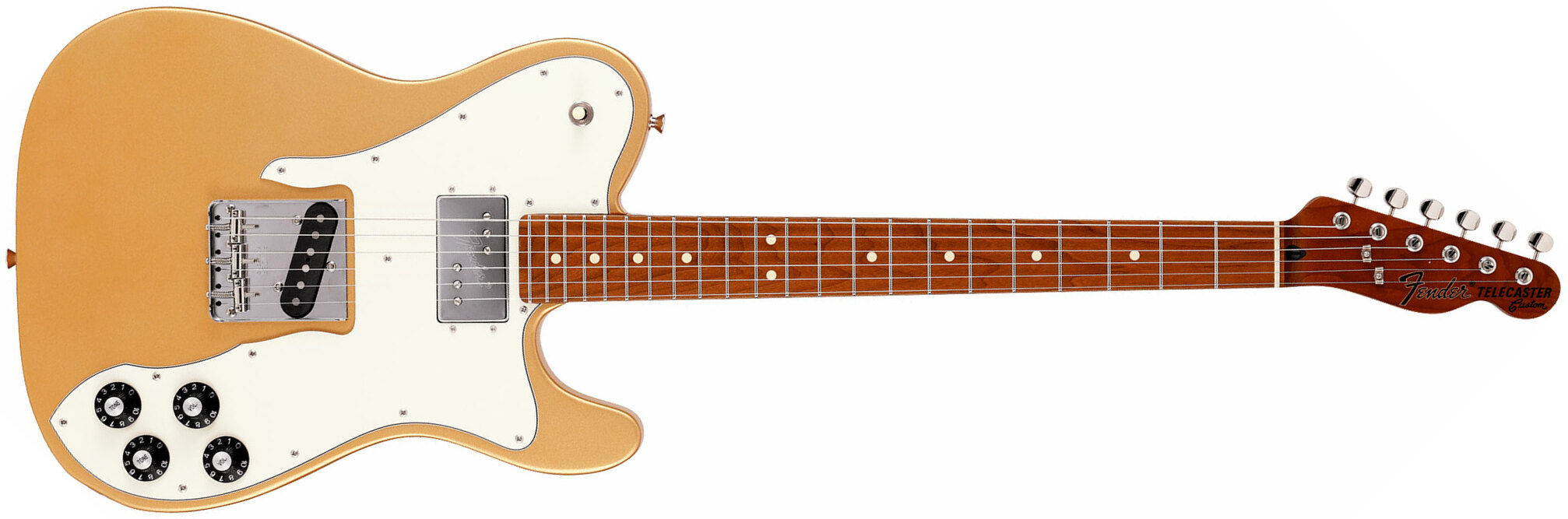 Fender Tele Hybrid Custom Jap Ltd Ht Hs Mn - Gold - Guitarra eléctrica con forma de tel - Main picture