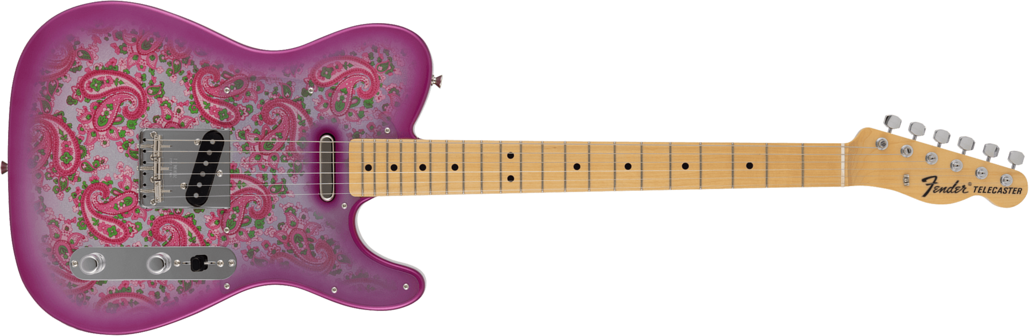 Fender Tele Ltd Jap 2s Ht Mn - Pink Paisley - Guitarra eléctrica con forma de tel - Main picture