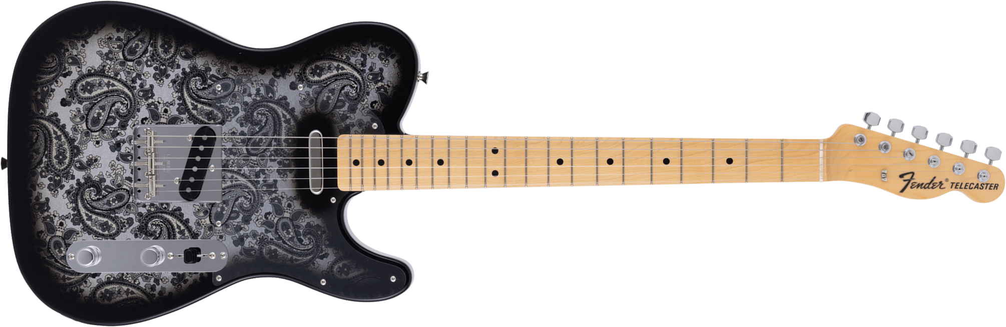 Fender Tele Ltd Jap 2s Ht Mn - Black Paisley - Guitarra eléctrica con forma de tel - Main picture