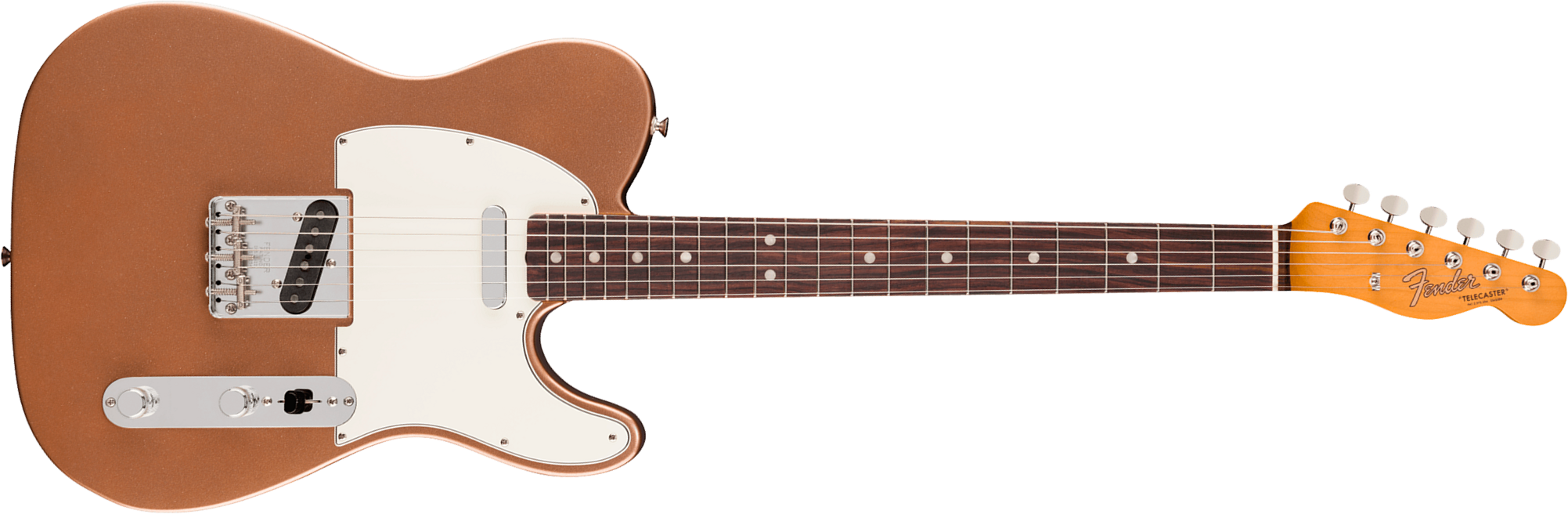 Fender Tele Mid 60s Vintera 3 Mex 2s Ht Rw - Firemist Gold - Guitarra eléctrica con forma de tel - Main picture