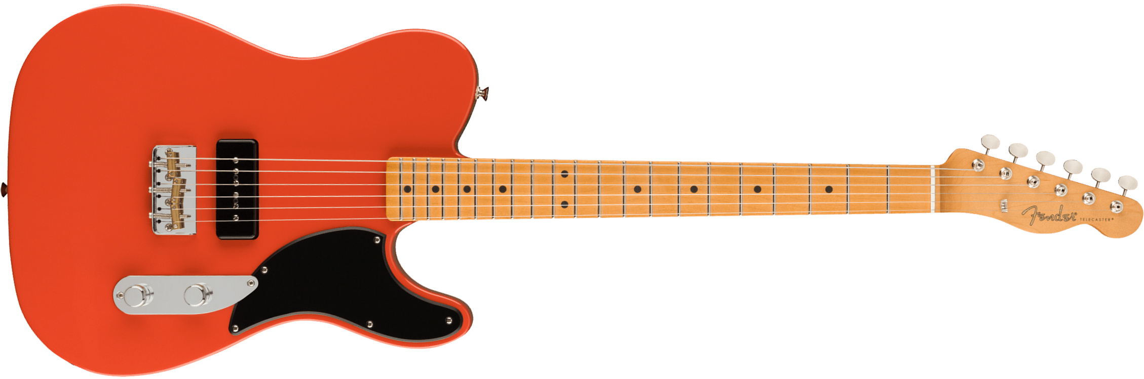 Fender Tele Noventa Mex Mn +housse - Fiesta Red - Guitarra eléctrica con forma de tel - Main picture