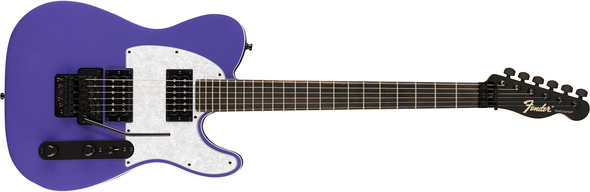 Fender Tele Player Fusion Hh Floyd Rose Ltd Mex 2h Fr Eb - Aura Metallic - Guitarra eléctrica con forma de tel - Main picture