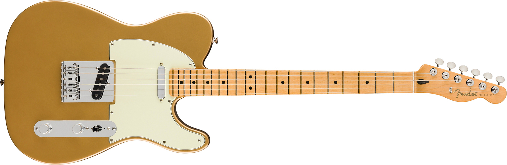 Fender Tele Player Ii 75th Anniversary Mex Ht 2s Mn - Aztec Gold - Guitarra eléctrica con forma de tel - Main picture