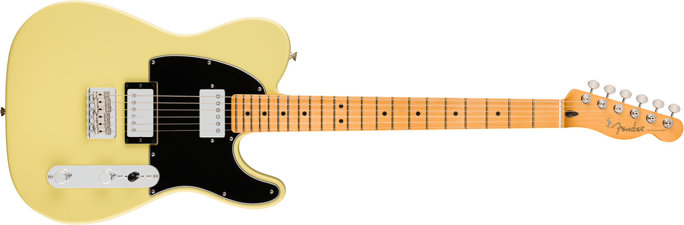 Fender Tele Player Ii Hh Mex 2h Ht Mn - Hialeah Yellow - Guitarra eléctrica con forma de tel - Main picture