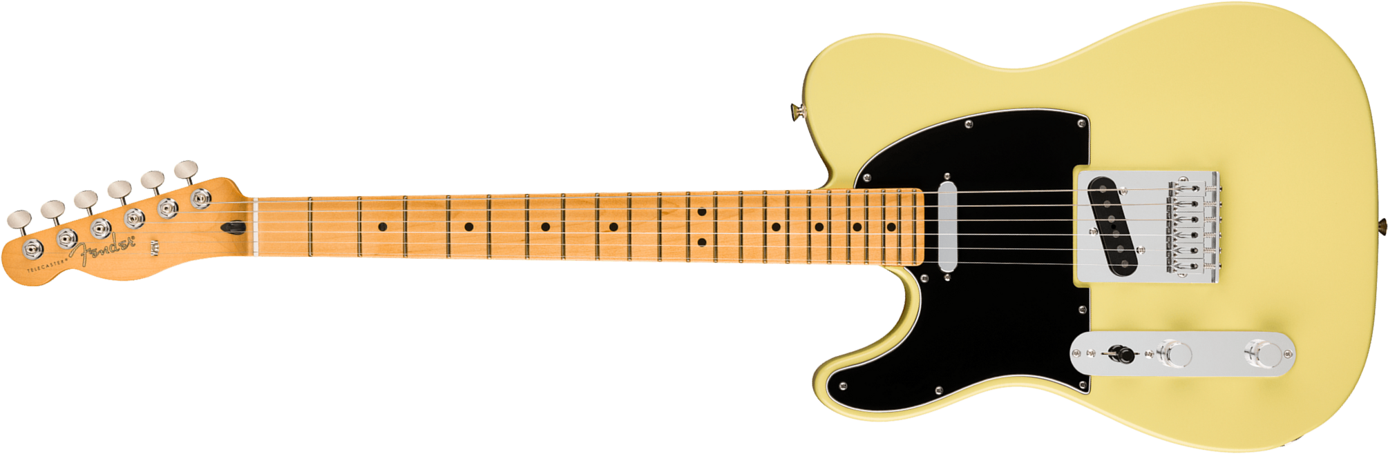 Fender Tele Player Ii Lh Mex Aulne Gaucher 2s Ht Mn - Hialeah Yellow - Guitarra eléctrica con forma de tel - Main picture