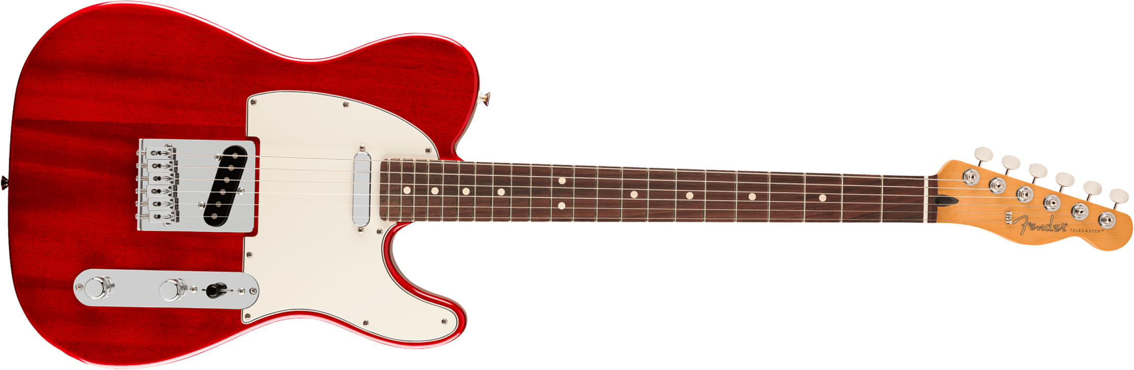 Fender Tele Player Ii Mex Acajou 2s Ht Rw - Transparent Cherry - Guitarra eléctrica con forma de tel - Main picture