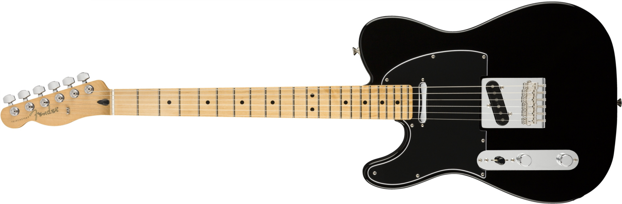 Fender Tele Player Lh Gaucher Mex Ss Mn - Black - Guitarra electrica para zurdos - Main picture