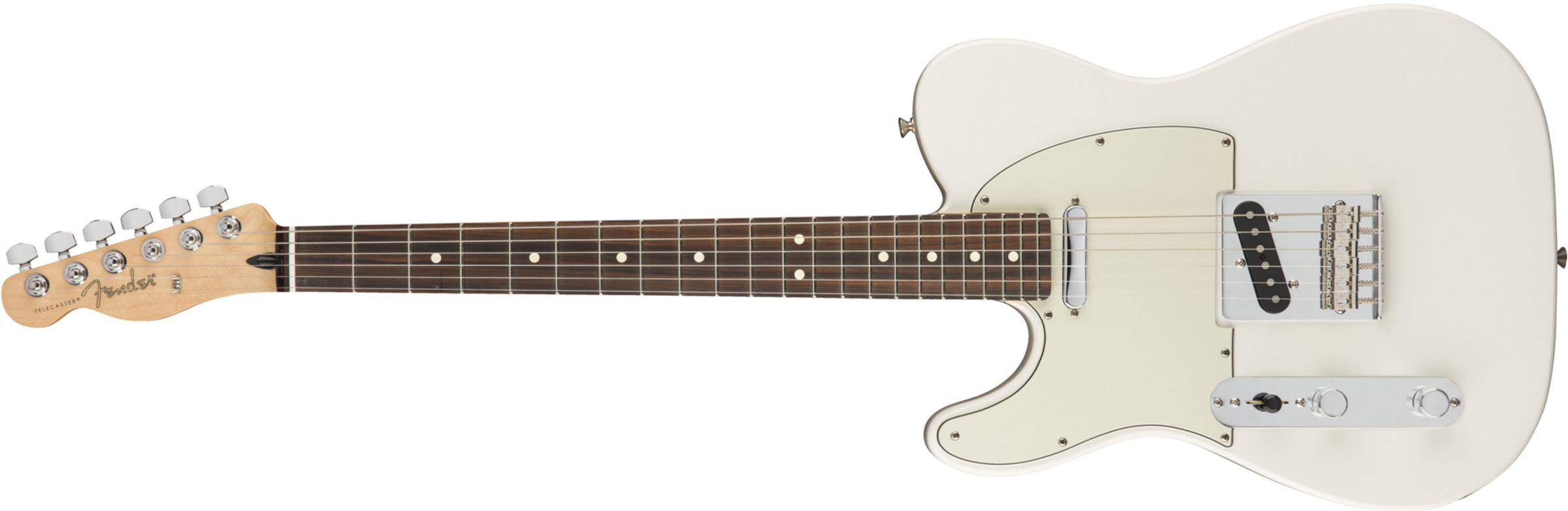Fender Tele Player Lh Gaucher Mex Ss Pf - Polar White - Guitarra electrica para zurdos - Main picture