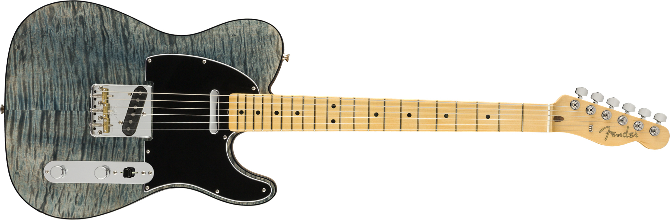 Fender Tele Quilt Maple Top Rarities Usa Mn - Blue Cloud - Guitarra eléctrica con forma de tel - Main picture