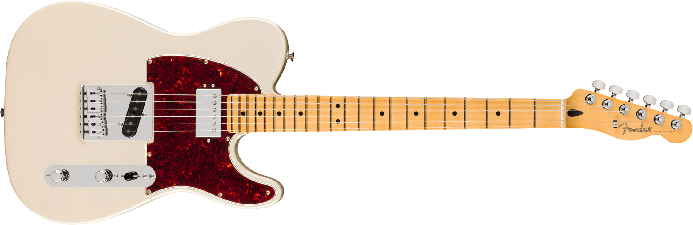 Fender Tele Sh Player Ii Modified Mex 2s Ht Mn - Olympic Pearl - Guitarra eléctrica con forma de tel - Main picture