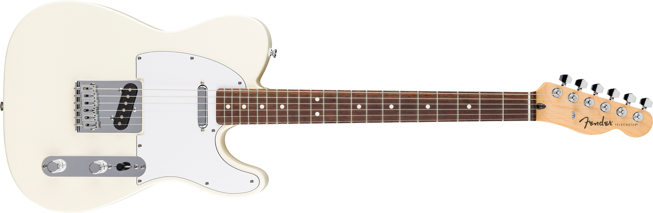 Fender Tele Standard Mex 2s Ht Lau - Olympic White - Guitarra eléctrica con forma de tel - Main picture