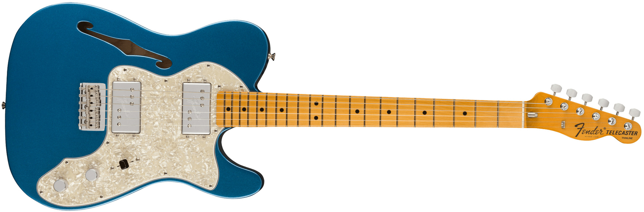 Fender Tele Thinline 1972 American Vintage Ii Usa 2h Ht Mn - Lake Placid Blue - Guitarra eléctrica con forma de tel - Main picture