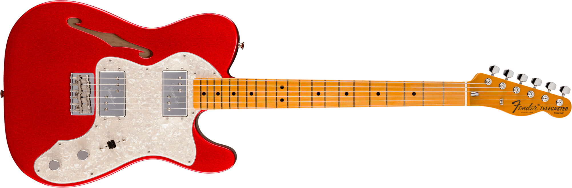 Fender Tele Thinline 1972 American Vintage Ii Usa 2h Ht Mn - Candy Apple Red - Guitarra eléctrica con forma de tel - Main picture