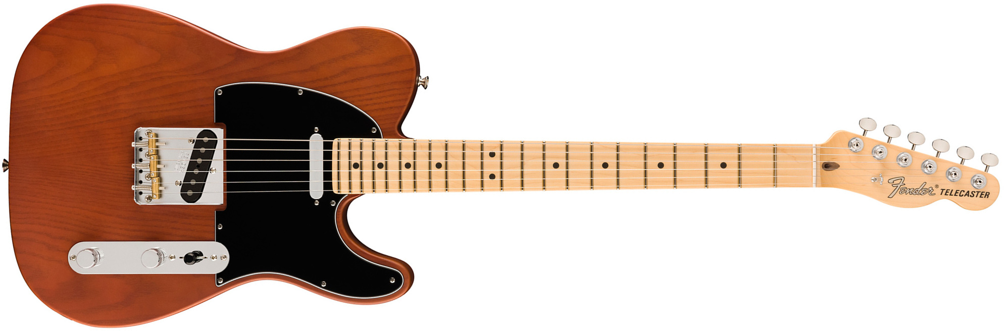 Fender Tele Timber Sassafras American Performer Fsr Ltd Usa 2s Ht Mn - Satin Mocha - Guitarra eléctrica con forma de str. - Main picture