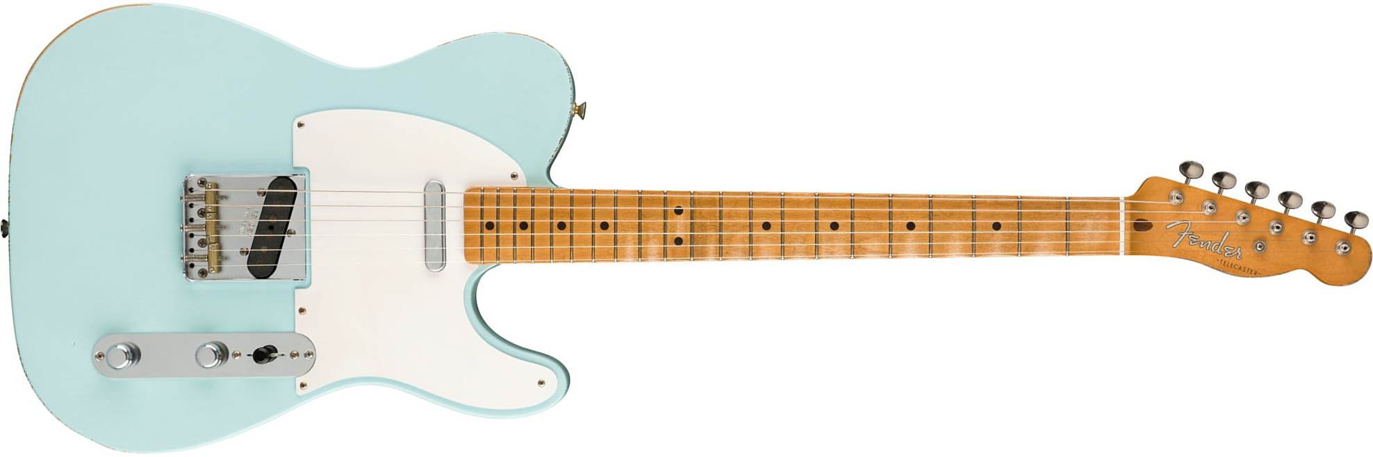 Fender Tele Vintera 50 Ltd Mex 2s Ht Mn - Road Worn Sonic Blue - Guitarra eléctrica con forma de tel - Main picture