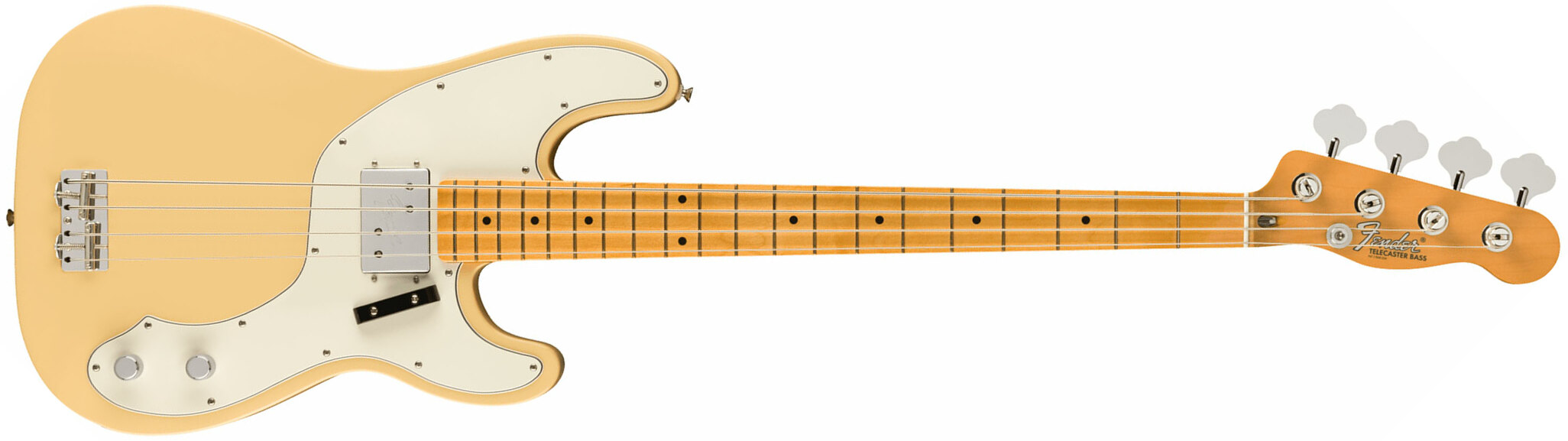 Fender Tele Bass 70s Vintera 2 Mex Mn - Vintage White - Bajo eléctrico de cuerpo sólido - Main picture