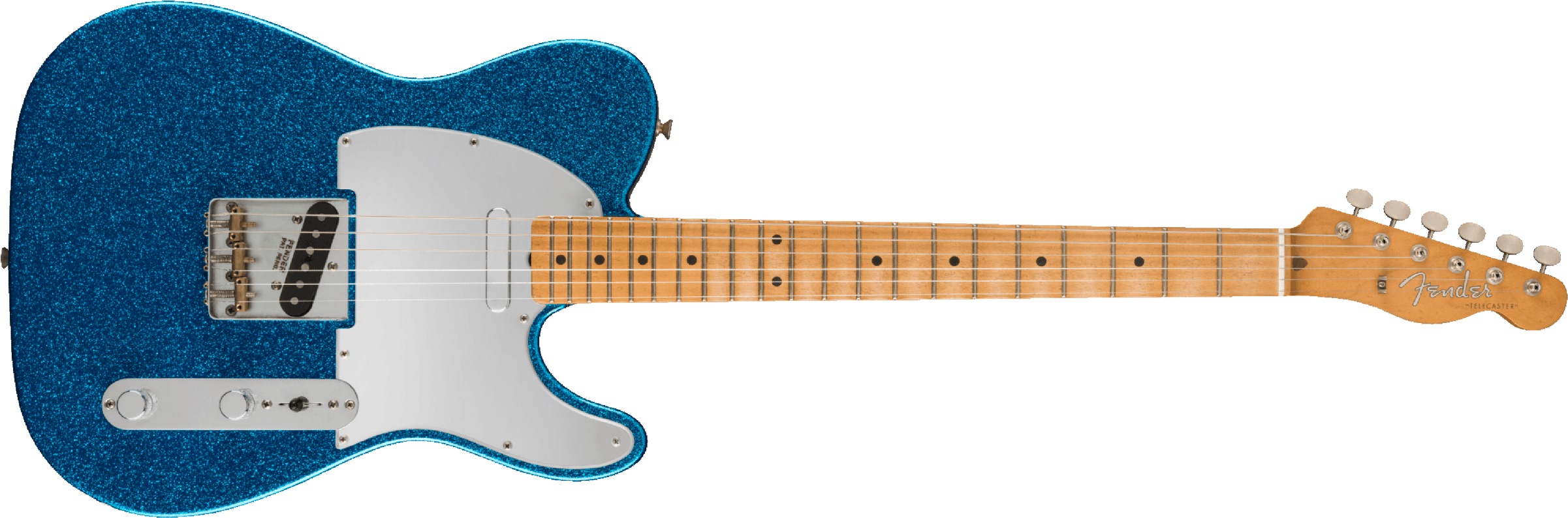 Fender Telecaster J. Mascis Signature 2s Ht Mn - Sparkle Blue - Guitarra eléctrica con forma de tel - Main picture