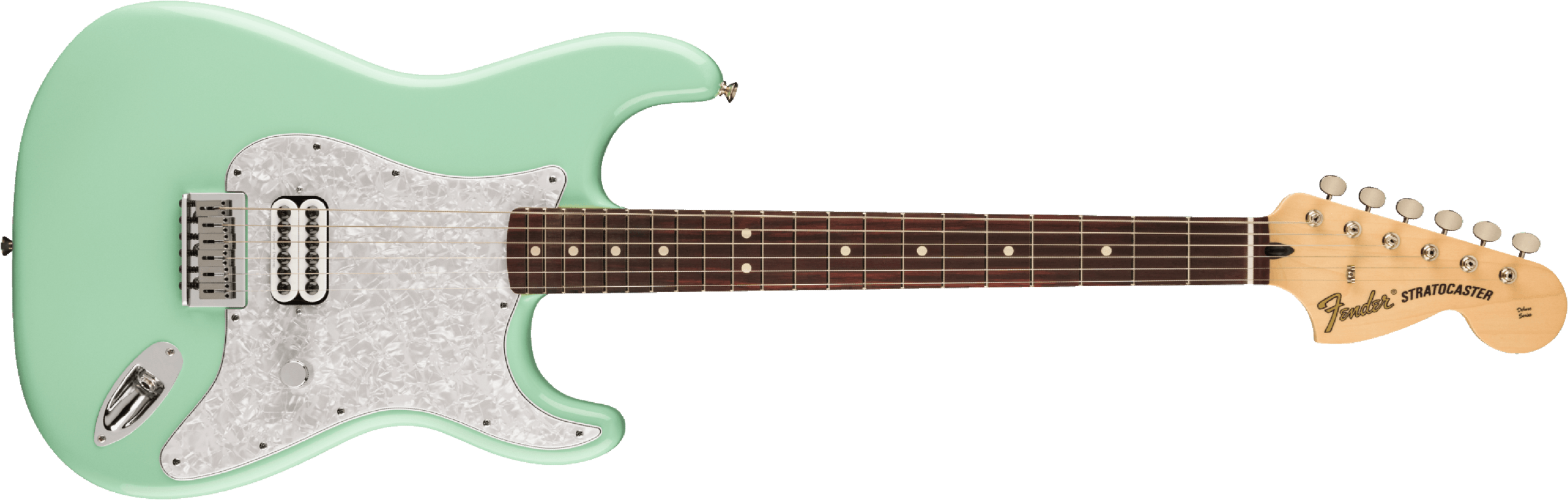 Fender Tom Delonge Ltd Mex Signature 1h Ht Rw - Surf Green - Guitarra eléctrica con forma de str. - Main picture