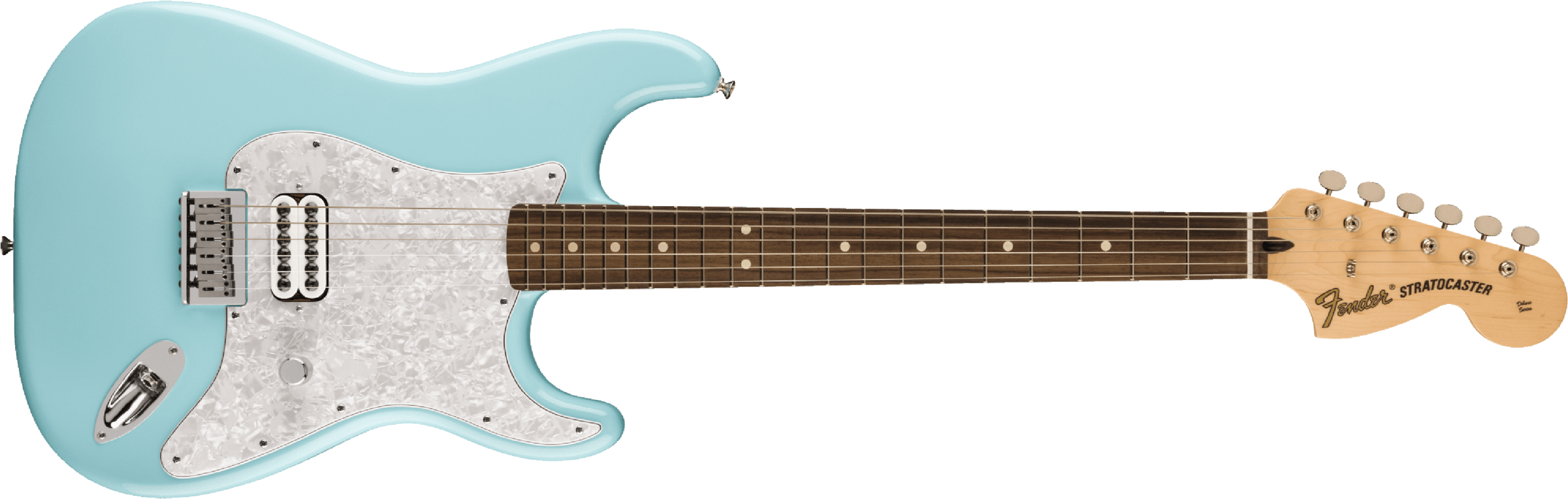 Fender Tom Delonge Ltd Mex Signature 1h Ht Rw - Daphne Blue - Guitarra eléctrica con forma de str. - Main picture