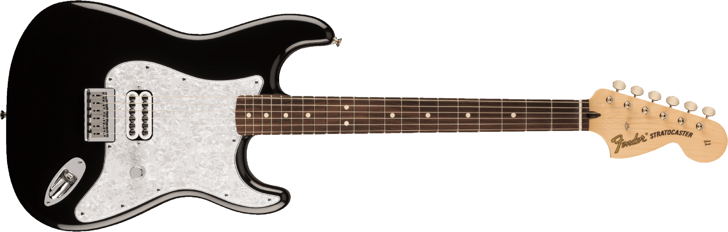 Fender Tom Delonge Ltd Mex Signature 1h Ht Rw - Black - Guitarra eléctrica con forma de str. - Main picture