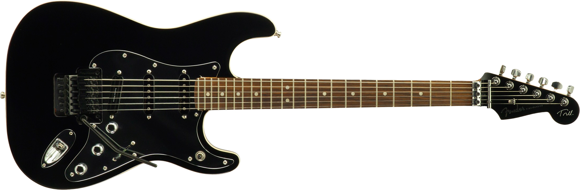 Fender Tom Morello Strat Mex Signature Hss Fr Rw #mx22308 - Black - Guitarra eléctrica con forma de str. - Main picture