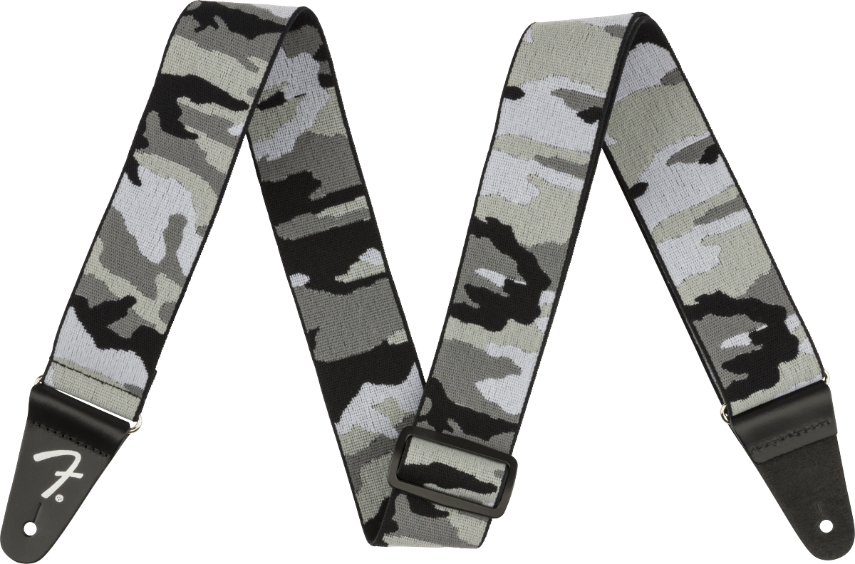 Fender Weighless 2 Inches Camo Guitar Strap Gray - Correa - Main picture