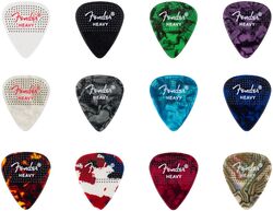 Púas Fender 351 DOTTED CELLULOID (12PK) HVY