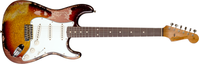 Fender Custom Shop 1963 Stratocaster - Super heavy relic sparkle 3-color sunburst 