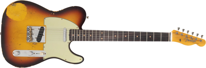 Fender Custom Shop 1960 Telecaster - Heavy relic chocolate 3-color sunburst