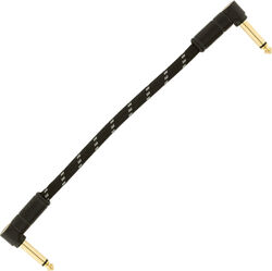 Cable Fender Deluxe Instrument Patch Cable, Angle/Angle, 6inch - Black Tweed