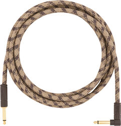 Festival Pure Hemp Instrument Cable, Straight/Angle, 10ft - Brown Stripe